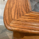 Golden Oak w/ Glass Insert Top CONSOLE TABLE 52Wx17Dx26H