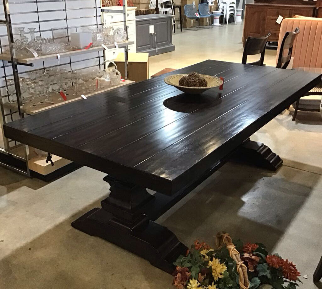 Pottery Barn Banks Extendable w/ Two 18" Leaves DINING TABLE Alfresco Brown 92w40d30h