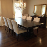 Pottery Barn Banks Extendable w/ Two 18" Leaves DINING TABLE Alfresco Brown 92w40d30h