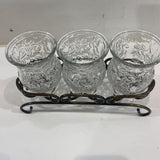 3-Candle Votive Set w/ Metal Pedestal ACCESSORIES 9Wx3.5Dx5H