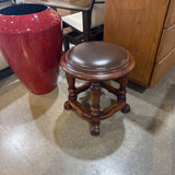 Walter E. Smithe Walnut Stool w/ Leather Seat BAR/COUNTER STOOL 17.5d19h