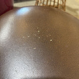 Walter E. Smithe Walnut Stool w/ Leather Seat BAR/COUNTER STOOL 17.5d19h