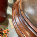 Walter E. Smithe Walnut Stool w/ Leather Seat BAR/COUNTER STOOL 17.5d19h