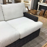 Arhaus Malibu 3-Cushion Resin Wicker OUTDOOR Grey / White 88Wx39Dx29H
