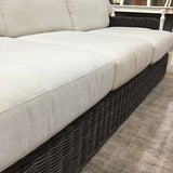 Arhaus Malibu 3-Cushion Resin Wicker OUTDOOR Grey / White 88Wx39Dx29H