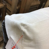 Arhaus Malibu 3-Cushion Resin Wicker OUTDOOR Grey / White 88Wx39Dx29H