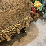 Walter E.Smithe Boudoir Tufted Chair On Casters w/ Ottoman CHAIR 32w26d34h