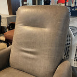 Arhaus Agner Leather Power Recliner RECLINERS Grey & Black 30w32d40h