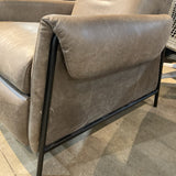 Arhaus Agner Leather Power Recliner RECLINERS Grey & Black 30w32d40h