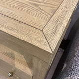Celine 2-Drawer NIGHTSTAND Taupe/Gold 21w17d27h