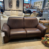Stressless Brown Leather Ekornes Recliner SOFA Brown 71w32d33h