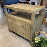 Celine 2-Drawer NIGHTSTAND Taupe/Gold 28w17d27h