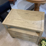 Celine 2-Drawer NIGHTSTAND Taupe/Gold 28w17d27h