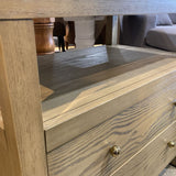 Celine 2-Drawer NIGHTSTAND Taupe/Gold 28w17d27h