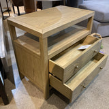 Celine 2-Drawer NIGHTSTAND Taupe/Gold 28w17d27h