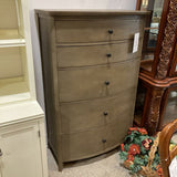 Pottery Barn Chloe Tall 5-Drawer DRESSERS/CHESTS Ash Gray 34w19d54h
