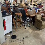 Arc Lamp w/ Rattan Shade FLOOR LAMP 11d62h