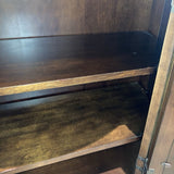 Dark Wood Demilune CONSOLE TABLE 40Wx18Dx36H