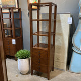 Dark Wood 3-Drawer Shelving Unit FURNITURE 20Wx18Dx72H
