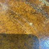 Maitland Smith Book Themed Trom l'Oeil Leather Center Drum SIDE TABLE 30Wx28.5H