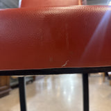 Vegan Leather Armless DINING CHAIRS Orange 18Wx28Dx24H