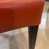 Vegan Leather Armless DINING CHAIRS Orange 18Wx28Dx24H