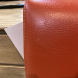 Vegan Leather Armless DINING CHAIRS Orange 18Wx28Dx24H