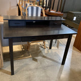 Dark Wood Laminate 1-Drawer w/ Storage Top DESKS 48Wx29.5Dx29.5H to writing surface