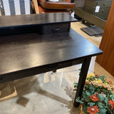 Dark Wood Laminate 1-Drawer w/ Storage Top DESKS 48Wx29.5Dx29.5H to writing surface