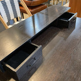Dark Wood Laminate 1-Drawer w/ Storage Top DESKS 48Wx29.5Dx29.5H to writing surface