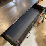 Dark Wood Laminate 1-Drawer w/ Storage Top DESKS 48Wx29.5Dx29.5H to writing surface