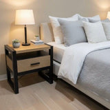 2-Tone Modern 1-Drawer NIGHTSTAND 26Wx18Dx22H