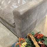 Restoration Hardware Leather Belgian Track CHAIR taupe 39Wx43Dx31H