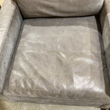 Restoration Hardware Leather Belgian Track CHAIR taupe 39Wx43Dx31H