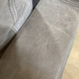 Restoration Hardware Leather Belgian Track CHAIR taupe 39Wx43Dx31H