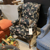 Fine Custom Floral Pattern Wingback CHAIR 31Wx28Dx42H