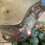 Ornate Base w/ Glass Top SIDE TABLE 25Wx24H