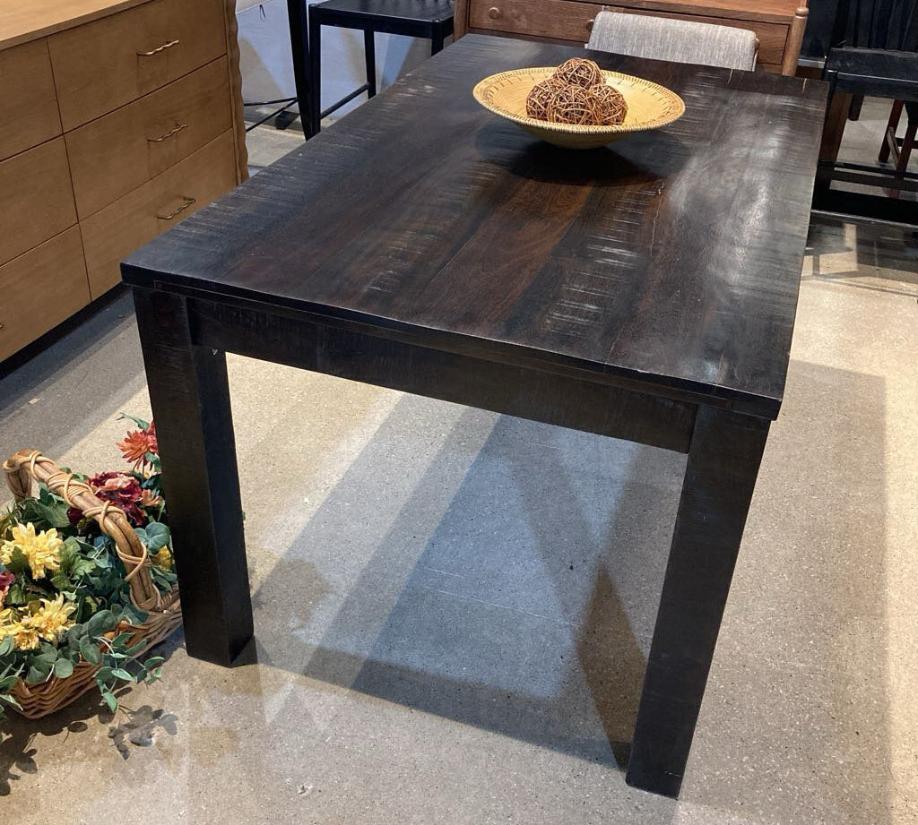 Havana Dark Wood Square Leg DINING TABLE 76Wx36Dx30H