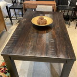Havana Dark Wood Square Leg DINING TABLE 76Wx36Dx30H