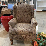 Tapestry Style Paisley Wingback CHAIR 34Wx30Dx43H
