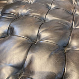 Restoration Hardware Oversized Leather Tufted Storage OTTOMANS 42Wx17H