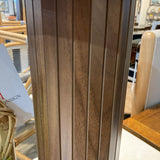 Round Fluted Pedestal END/SIDE TABLE Walnut 13.5d20.5h