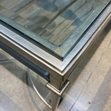 Antique Silver Gilt Rectangular Glass Top COFFEE/COCKTAIL TABLE 46w25.5d20h