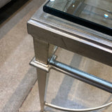 Antique Silver Gilt Rectangular Glass Top COFFEE/COCKTAIL TABLE 46w25.5d20h