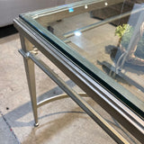 Antique Silver Gilt Rectangular Glass Top COFFEE/COCKTAIL TABLE 46w25.5d20h