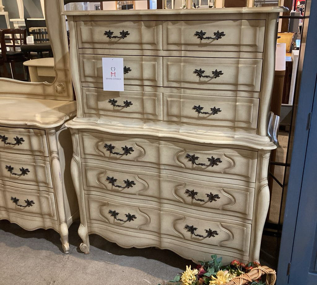 Kent Coffey Dauphine Tall French Provincial 6-Drawer DRESSERS/CHESTS 41w17.5d54h