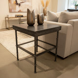 Square Cast Iron Base & Granite Top END/SIDE TABLE 22w22d25h