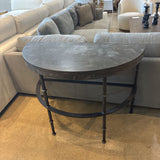 Half Moon Cast Iron & Granite CONSOLE TABLE 42w22d31h