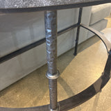 Half Moon Cast Iron & Granite CONSOLE TABLE 42w22d31h