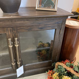 Restoration Hardware 20th Century Brass Pull 2-Door CABINET 53w17.5d36h